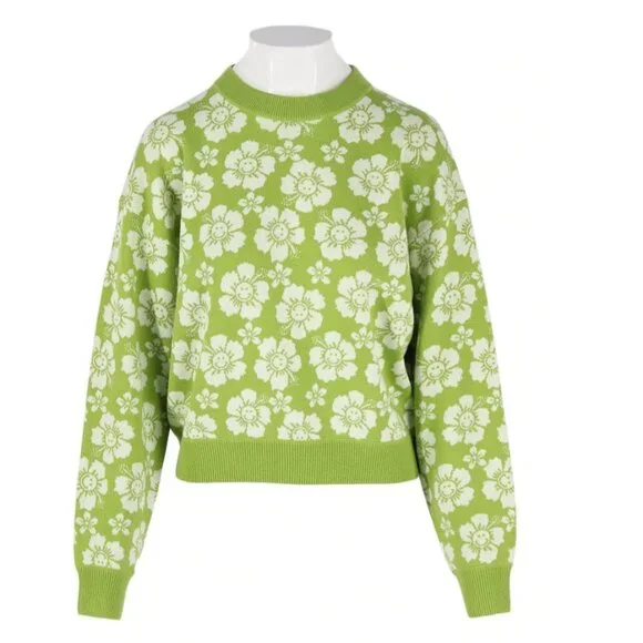 Holiday the Label Happy Hawaii Knit Sweater in Olive Small - Picture 2 of 6